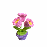 Handmade Crochet Flower Mini Potted Plant