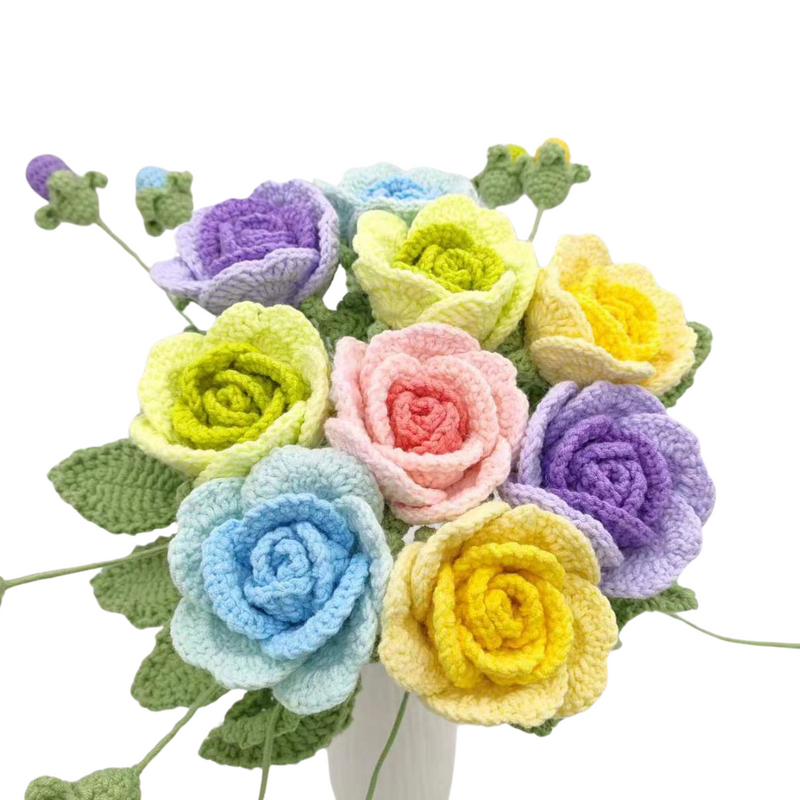 Hand-Woven Crochet Flower Bouquet Small