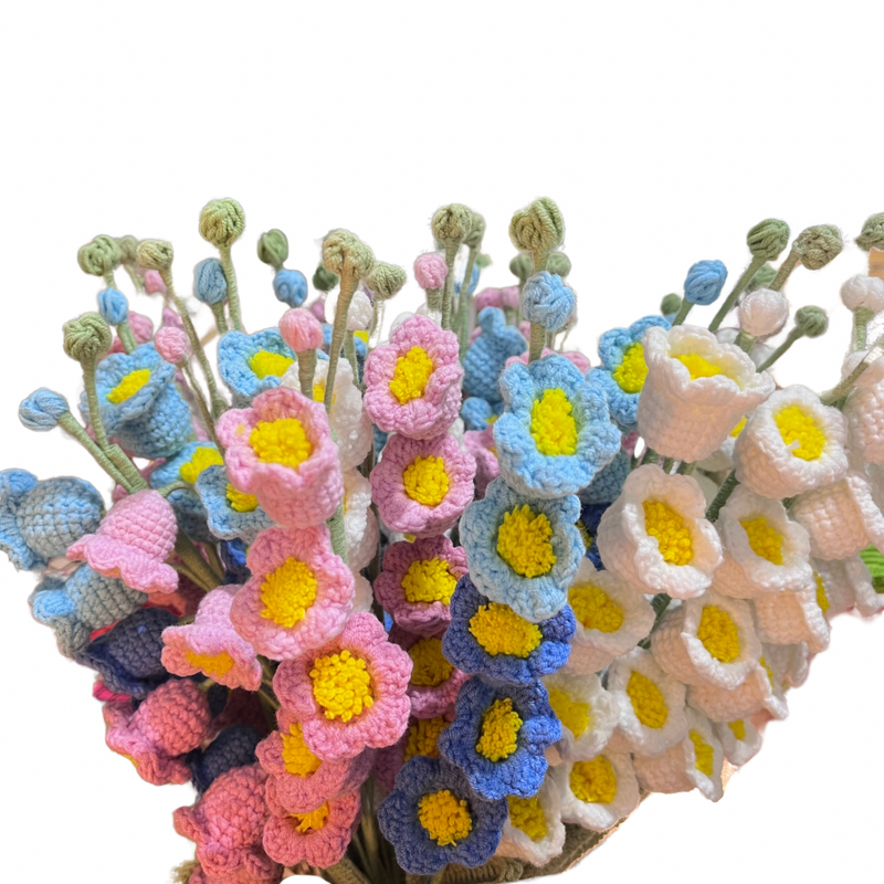 Hand-Woven Crochet Flower Bouquet Small