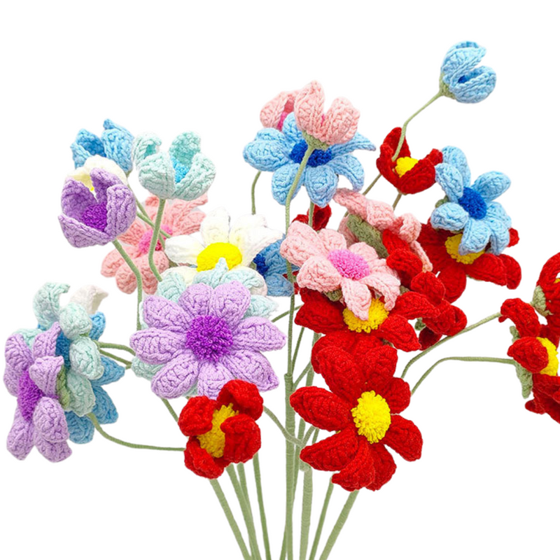 Hand-Woven Crochet Flower Bouquet Small