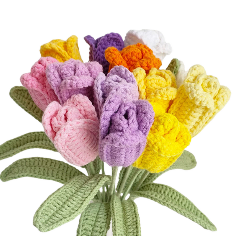 Hand-Woven Crochet Flower Bouquet Small