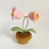 Handmade Crochet Flower Mini Potted Plant