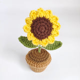 Handmade Crochet Flower Mini Potted Plant