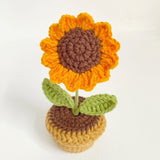 Handmade Crochet Flower Mini Potted Plant