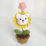 Handmade Crochet Flower X-Large Potted Plant