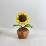 Handmade Crochet Flower Mini Potted Plant