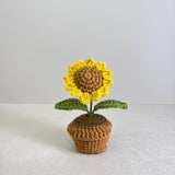 Handmade Crochet Flower Mini Potted Plant