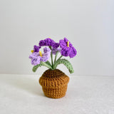 Handmade Crochet Flower Mini Potted Plant