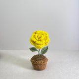 Handmade Crochet Flower Mini Potted Plant