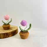 Handmade Crochet Flower Mini Potted Plant