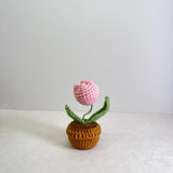 Handmade Crochet Flower Mini Potted Plant