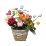 Floral Harmony Crochet Basket