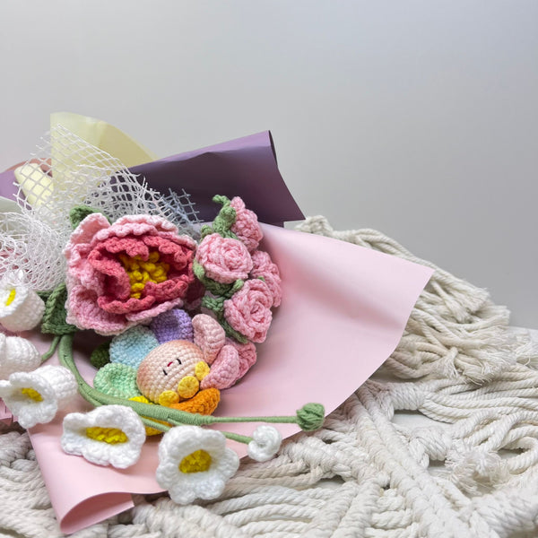 Charming Crochet Flower Bouquet - Joyful Harmony