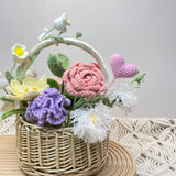 Floral Harmony Crochet Basket