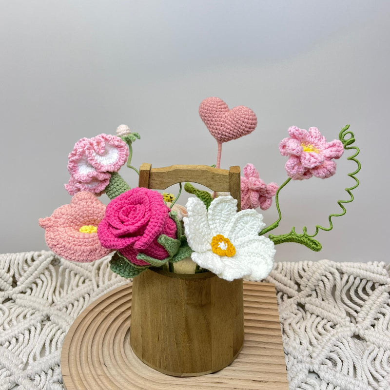 Floral Harmony Crochet Basket