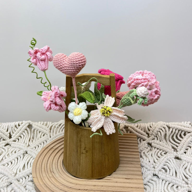 Floral Harmony Crochet Basket