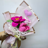 Charming Crochet Flower Bouquet - Hearts & Blooms II