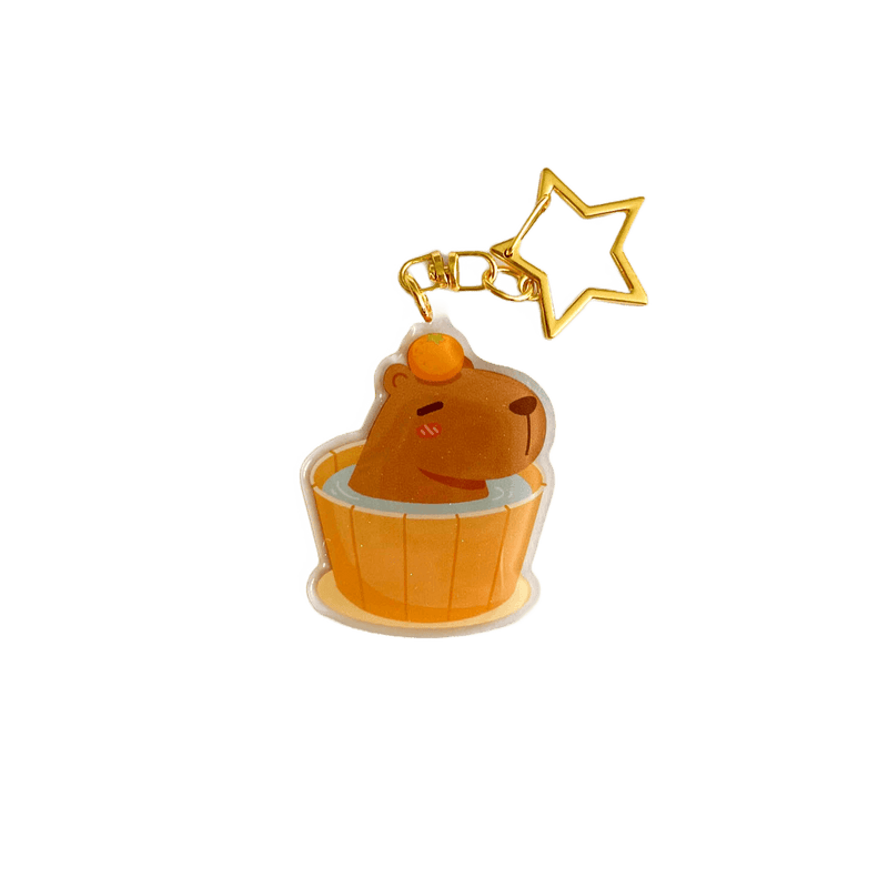 Acrylic Keychain - Capybara in Onsen - KLOSH