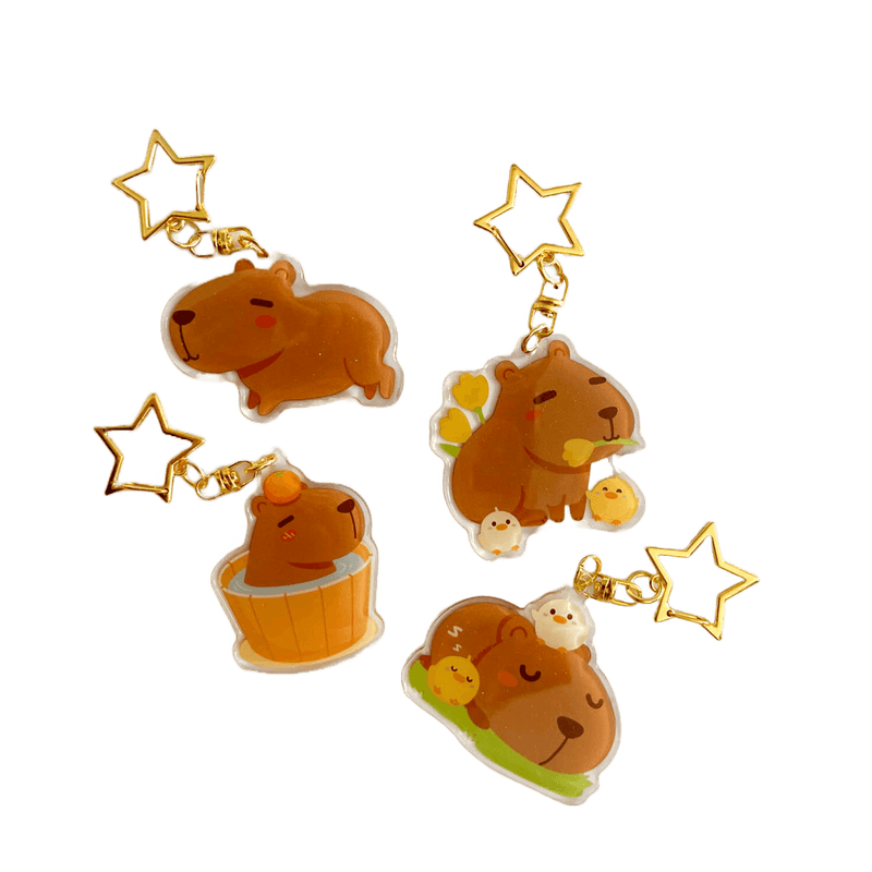Acrylic Keychain - Capybara Jumping - KLOSH