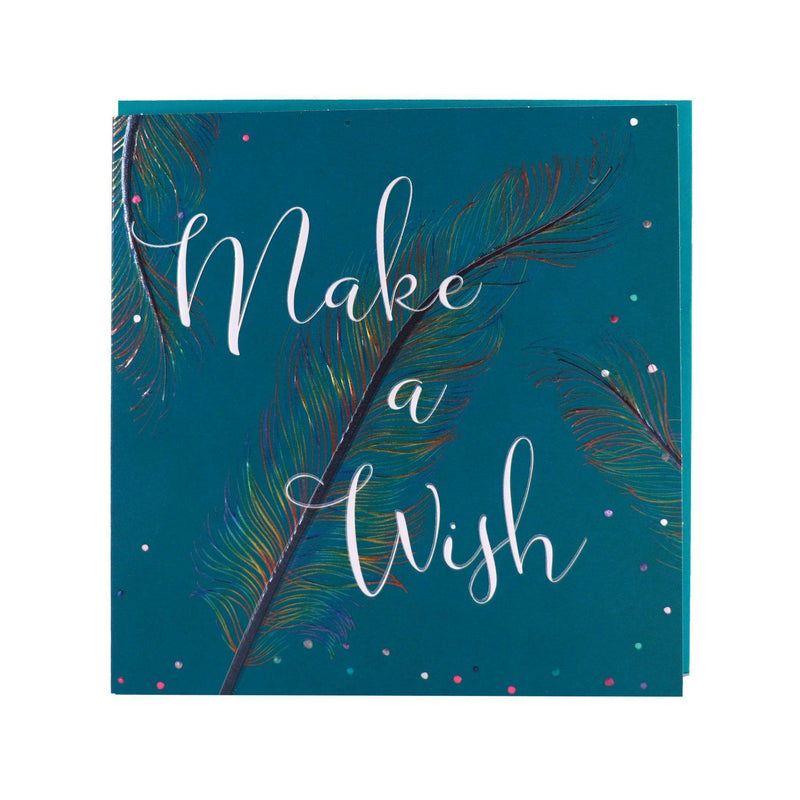 Card - Make A Wish Feather - KLOSH