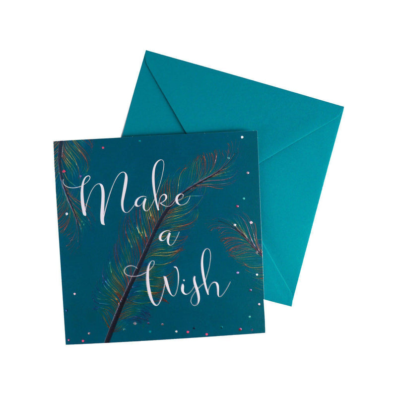 Card - Make A Wish Feather - KLOSH