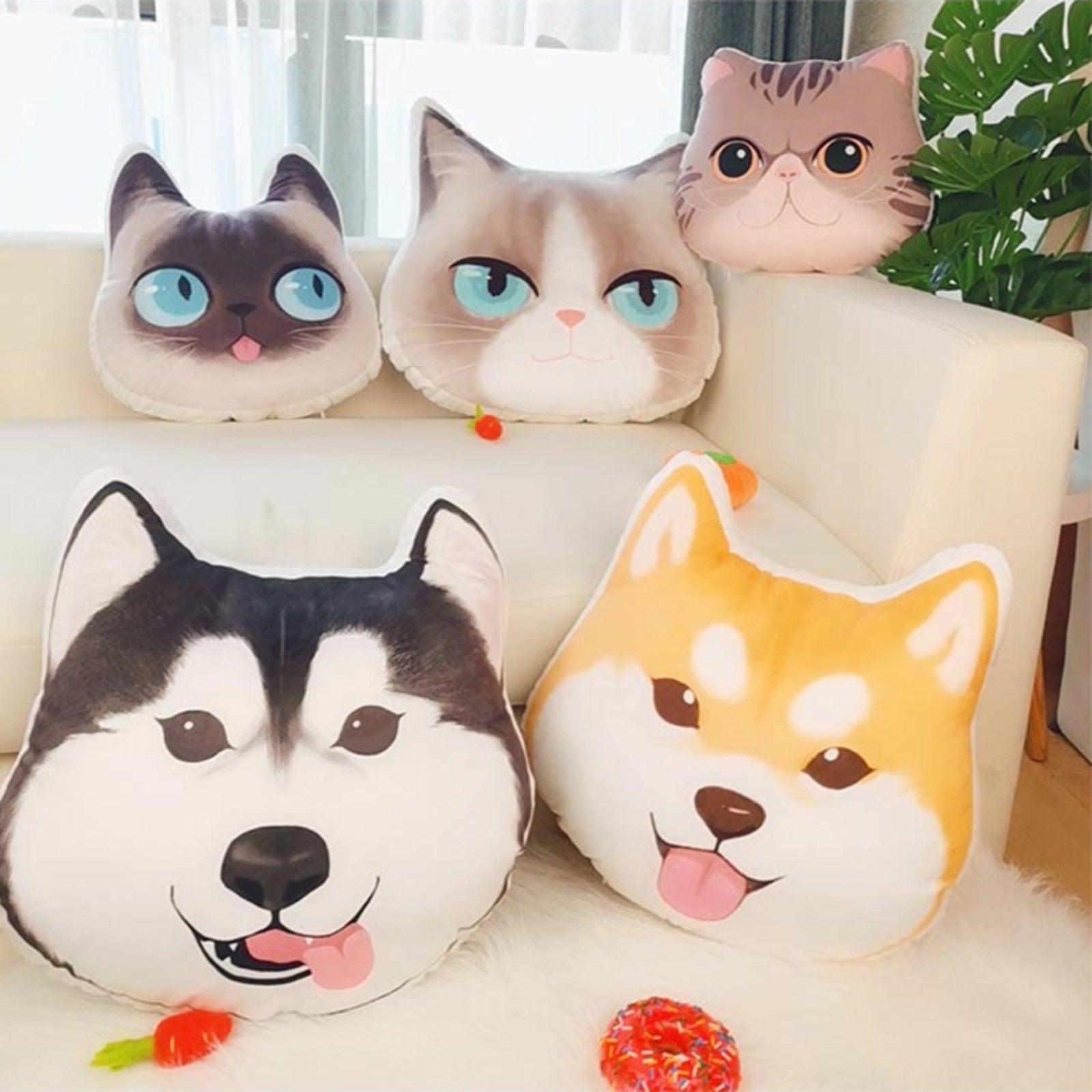 Custom pillow with dog face best sale