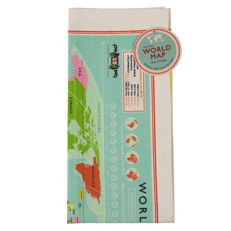 Tea Towel - World Map - KLOSH